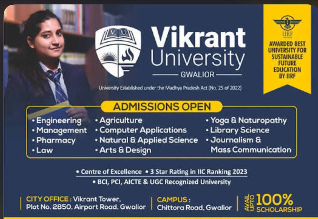 ADMISSIONS OPEN | VIKRANT UNIVERSITY